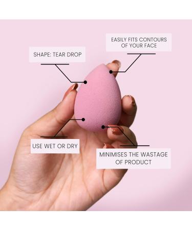 Buy Satin Purple Makeup Beauty Sponge Blender - Perfect for Foundations & Face Powder | International Shipping - Buy Online on GoSupps.com