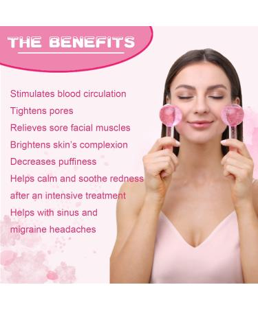 Poleview Pink Glitter Ice Globes for Facials - Cooling Face Roller for Skincare, Anti-Ageing, and Circulation Enhancement - Buy Online on GoSupps.com