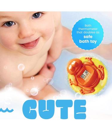 Aquatopia Fergus Frog Baby Bath Thermometer Toy with Audible Alarm - Cute Water Temperature Sensor for Bath Time - Baby Essentials for Safe and Fun Bathing Experience - Buy Online on GoSupps.com