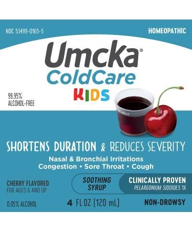 Nature's Way Umcka ColdCare Children's Cherry Syrup - Kids 6+ - 4 oz - Buy Online on GoSupps.com