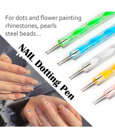 Clear Silicone Jelly Stamper Nail Dotting Pen & Scraper Set for French Tip Nail Art Manicure - Buy Online on GoSupps.com