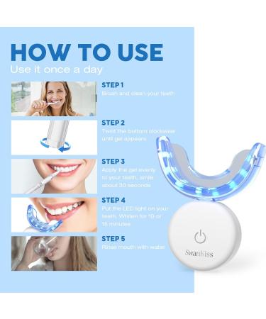 Teeth Whitening Kit - 35% Carbamide Peroxide LED Light & Gel Pens for Fast Home Results | Sensitive Teeth Stain Remover - Buy Online on GoSupps.com