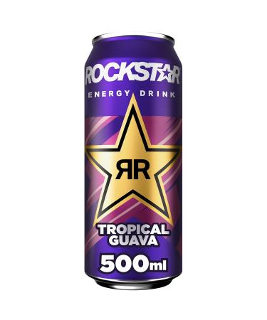 Rockstar Energy Drink Tropical Guava - Caffeinated Soft Drink (12 x 500ml) - Boost Your Energy Worldwide - Buy Online on GoSupps.com