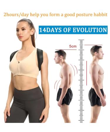 Posture Corrector Back Brace for Men & Women | Adjustable Spine Straightener for Pain Relief | Breathable & Comfortable (Medium - Buy Online on GoSupps.com