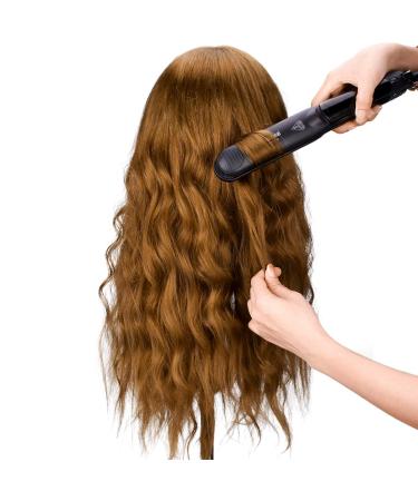 Topdirect 60cm Hair Makeup Doll Head | Real Hair Practice Head for Hairdressers | DIY Hairstyles Set - Brown - Buy Online on GoSupps.com