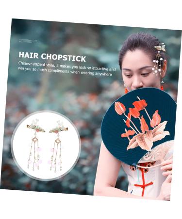 Gogogmee 1 Pair Butterfly Hair Clip Chinese Hair Sticks Japanese Vintage Hairpin Shell Hair Accessories Qipao Hair Barrettes Pearl Hair Clips Antique Tassel Hair Barrette Hair Pin Metal - Buy Online on GoSupps.com