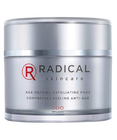 Radical Skincare Age-Defying Exfoliating Pads - Remove Dead Skin Even & Brighten Skin Tone for Radiant Glow - For All Skin Types Including Sensitive Skin - Paraben & Cruelty Free (60 Pads) 1 Count (Pack of 1)
