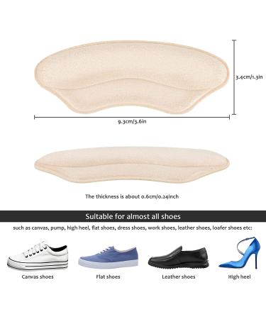 Heel Pad Insert Cushion for Men and Women - Prevents Heel Slip, Blisters, and Loose Shoes - Pale Apricot + Black - Buy Online on GoSupps.com