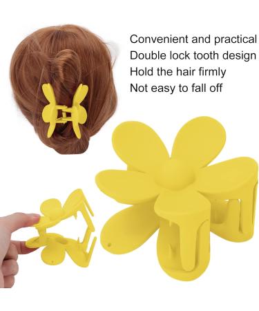 Cute Flower Claw Clip Colorful Flower Hair Clips Flower Pattern for Daughters for Hair Accessories(Light yellow) - Buy Online on GoSupps.com