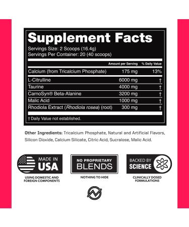 Outwork Nutrition Non-Stim Pre Workout Powder - Citrulline Malate, Beta-Alanine, Rhodiola Extract for Performance, Focus & Energy Boost - Preworkout for Men, Women (Caffeine Free, Tropical Candy) Caffeine Free Tropical Candy - Buy Online on GoSupps.com