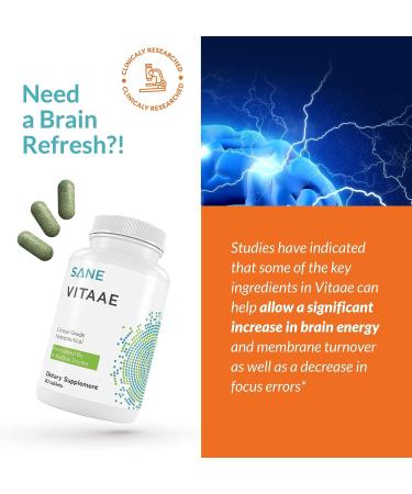 Vitaae Citicoline Brain Supplements - Memory & Focus Nootropic for Brain Health - Supports Throat Phlegm - Boost Mental Clarity & Cognitive Function - Buy Online on GoSupps.com
