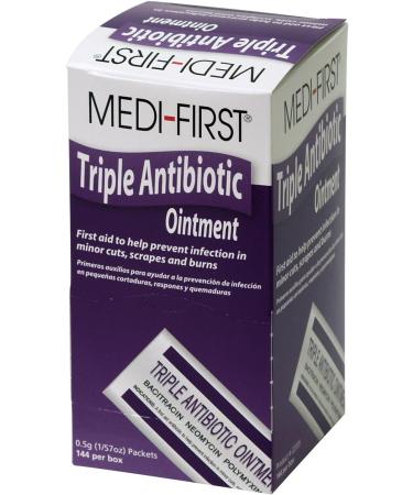 Medique 22335 Triple Antibiotic Ointment .5g - 144 Per Box | Antibacterial First Aid Treatment - Buy Online on GoSupps.com