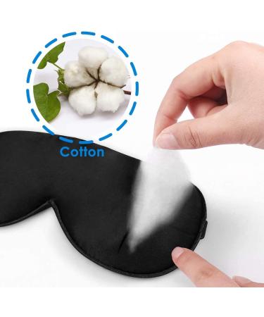 Buy Black Silk Sleeping Masks - Adjustable Eye Mask for Travel & Night Sleep | Super-Soft Blindfold - Buy Online on GoSupps.com