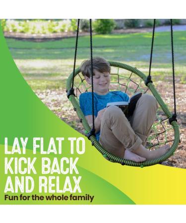 Swurfer Tree Swing Chair - Heavy Duty Metal Frame, Weather Resistant Outdoor Swing for Kids and Adults - Holds up to 400lbs - Multi-Position, Ages 4 and Up - Buy Online on GoSupps.com