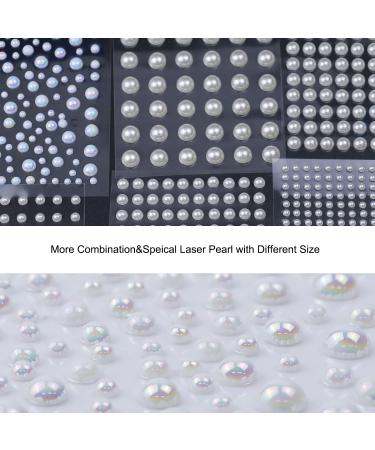 White Pearl 3D Self Adhesive Nail Rhinestones Temporary Tattoo - 7 Sheets - Buy Online on GoSupps.com