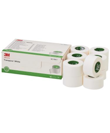 3M Transpore White Surgical Tape 1534-1 1 inch x 10 yard (2 5cm x 9 1m) 12 Rolls/Carton 10 Cartons/Case 1 x 10 yd (2.5cm x 9.1m)