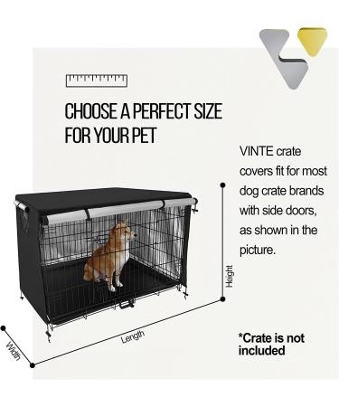 VINTE 30 inch Black Dog Crate Cover - Heat Preservation, Windproof & Waterproof - Buy Online on GoSupps.com