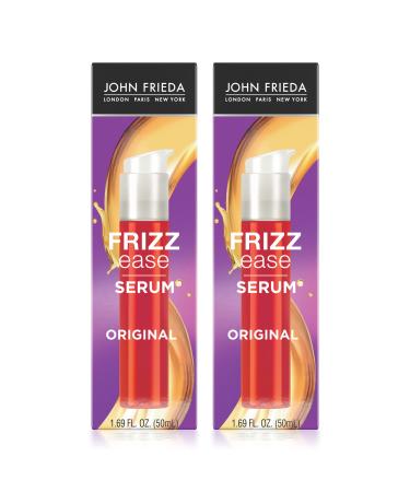 John Frieda Frizz Ease Original Hair Serum, Anti-Frizz Heat Protecting, Infused with Silk Protein, 1.69 fl oz (2 Pack) SERUM 2