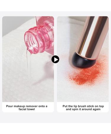 Generic Lipstick Makeup Brush Round Tip Lip Gloss Soft Silicone Brush Portable Lip Smudge Brush Lipstick Contour Brush Beauty Make Up Tool Black*4 - Buy Online on GoSupps.com