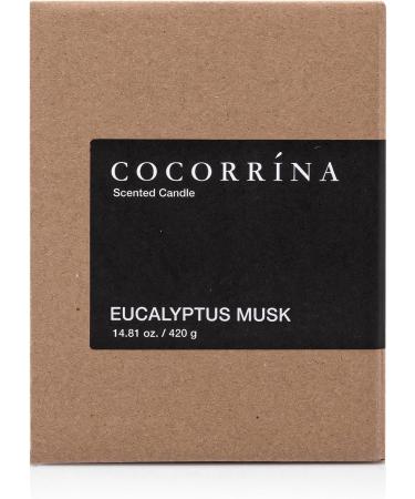 Cocorr na Eucalyptus Musk Candle - 420g Natural Soy | 46 Hour Burn | Perfect Christmas Gift | 2 Wicks in Glass - Buy Online on GoSupps.com