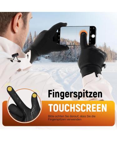 Ruixue Thermo Gloves for Men - Warm Heated Winter Gloves for Cycling Skiing Running and Driving - Windproof & Comfortable M Black - ST002 - Buy Online on GoSupps.com