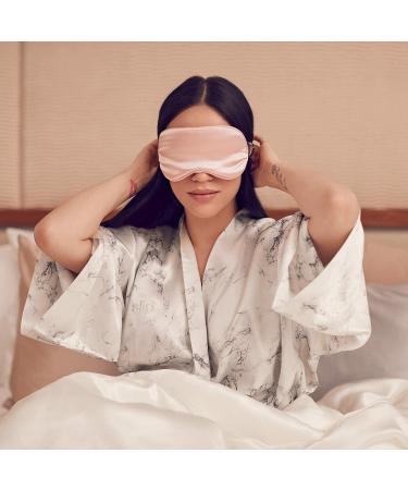 Slip Silk Sleep Mask Pink - 100% Pure Mulberry 22 Momme Silk Eye Mask with Elastic Band - Buy Online on GoSupps.com