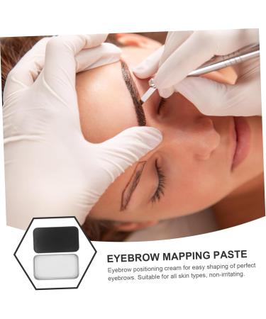 FOMIYES Tools Brow Contour Paste Eyebrow Locating Paste White Box Miss Eyebrow Shape Auxiliary Tool 6.00X3.40X1.20CM Black - Buy Online on GoSupps.com