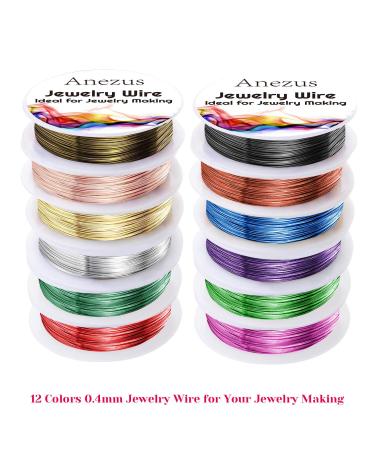 Anezus 12 Rolls Jewelry Wire Craft Wire | Tarnish Resistant Beading Wire - Jewelry Making Supplies - Buy Online on GoSupps.com