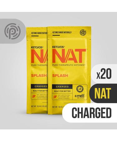 Keto//OS NAT Splash Charged Exogenous Ketones - BHB Salts Ketogenic Supplement (20 Count) - Buy Online on GoSupps.com