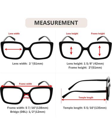 Eyekepper 4 Pack Women's Reading Glasses - Oversized Large Frame Eyeglasses Mix 1.5x Readers - Buy Online on GoSupps.com