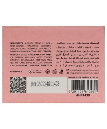 Al Haramain Loulou Rose - Perfume for Women - Long Lasting Body Spray - Fragrant Masterpiece with Peony Litchi and Nutmeg - 3.33 oz EDP Spray - Buy Online on GoSupps.com