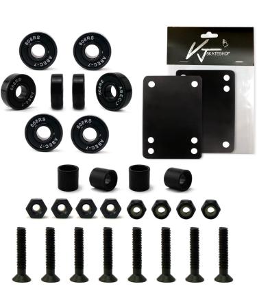VJ 5.0 Skateboard Trucks, Wheels, Bearings, Pads & Hardware Set - Silver Truck with 52mm White Wheels - Buy Online on GoSupps.com