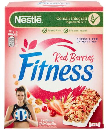  CAIYA Pack of 3 Nestle Fitness Red Berries whole grain bars with red berries Calcium and iron 6 x 23.5 g - 141 g 3 packs  - Buy Online on GoSupps.com