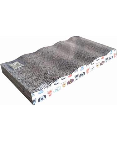 Quality Cat Scratcher Pad with Curvy Pattern Made with Premium Card Board Material 42 x 21 x 4 cm - Buy Online on GoSupps.com