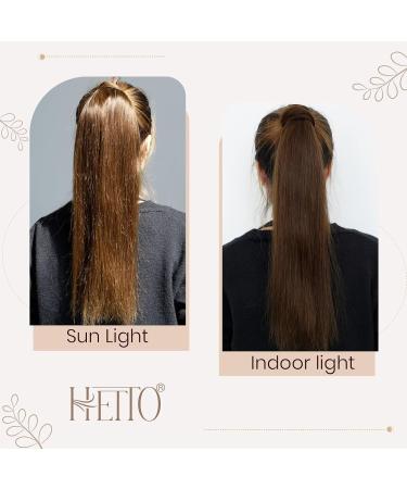 Buy Hetto Real Hair Ponytail Extensions - Brown Remy Human Hair #4 70g 35cm | Best Quality & Fast International Shipping - Buy Online on GoSupps.com