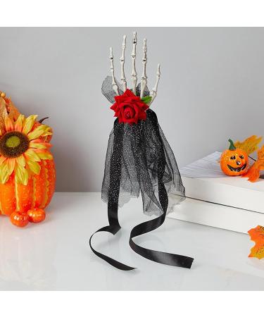 Bbbabeslk Halloween Skull Hand Hairpins | Skeleton Hand Bone Claw Punk Headdress - Skeleton Hand Hairpins Headband Women Masquerade Hairpin For Cosplay Straps - Buy Online on GoSupps.com