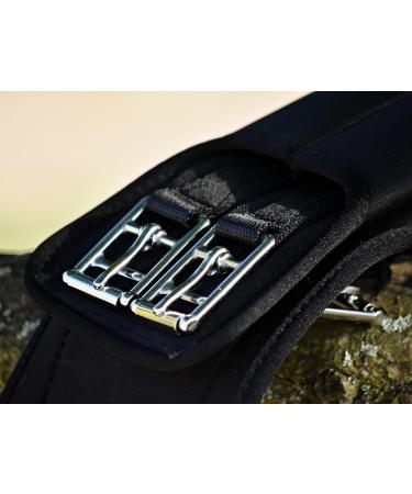 Buy 40 cm Black Neoprene Saddle Belt & Dressage Collar - Elastic Riding Strap for Horses - Durable & Comfortable - Buy Online on GoSupps.com