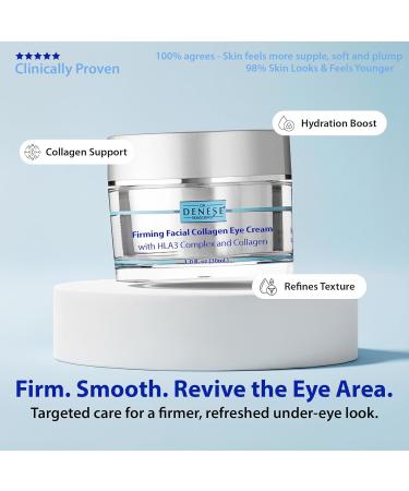 Dr. Denese SkinScience Firming Facial Collagen Eye Cream 1oz Hydrating Under Eye Treatment with Hyaluronic Acid Peptides & Ceramides for Puffiness Dark Circles Fine Lines Cruelty-Free Skin Care 1 Fl Oz (Pack of 1) - Buy Online on GoSupps.com