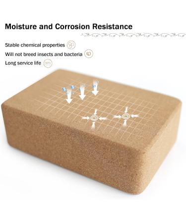 KRIXAM High Density Cork Yoga Blocks - Anti-Slip Surface - 9x6x3 - 2 Pack/1 Pack - Yoga Pilates Meditation Stretching Fitness - Buy Online on GoSupps.com
