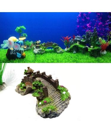 HPiano Aquarium Decoration Cave: Eco-Friendly Polyresin Bridge & Tree Trunk Ornament for Shrimp & Small Fish - Buy Online on GoSupps.com