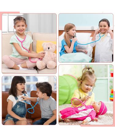 Kids Stethoscope Toy Set | 20 Pcs Real Working Stethoscope for Children | Nurse & Doctor Role Play Kit | Pretend Game Accessories (Pink, Sky Blue, Red, Black) - Buy Online on GoSupps.com