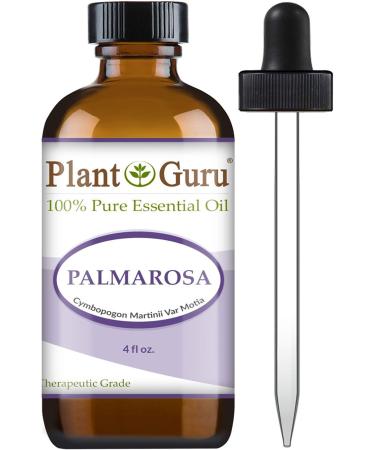 Palmarosa Essential Oil 4 oz 100% Pure Undiluted Therapeutic Grade.