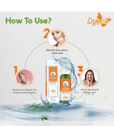 Crysalis Rosemary Floral Water 100ml | Natural Aromatic Mist for Skin & Hair | International Shipping Available - Buy Online on GoSupps.com