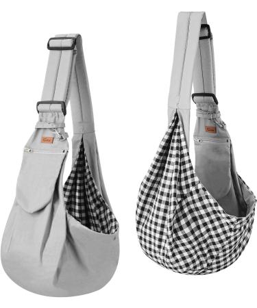 Shop Cuby Adjustable Pet Carrier Sling for Small Dogs & Cats - Gray Travel Bag with Buckle & Velcro | Perfect for On-the-Go Pet Owners - Buy Online on GoSupps.com