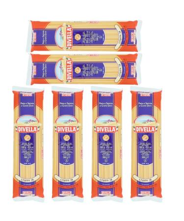 Divella Linguine Pasta n.14 500g | Premium Italian Pasta From Italy (6x500g)