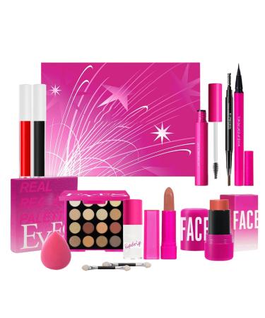 Makeup Kit: Beginner Makeup Set Durable Complete Professional Sweatproof Tray Cosmetic Make Up Starter Beginner Makeup Kits for Women |