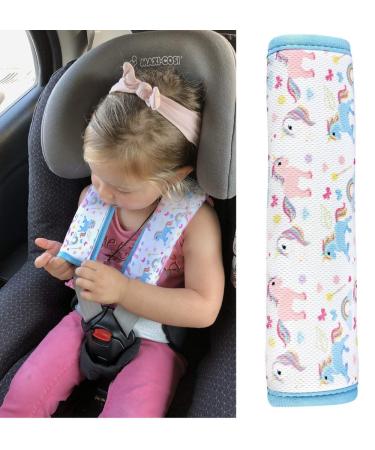 HECKBO 1x Kids Car Seat Belt Pads Seat Belt Protectors - Unicorn - Seat Belt Pads for Kids and Babies- Ideal for Any Seat Belt Car Booster Seat Kids Bicycle Unicorn 1 piece