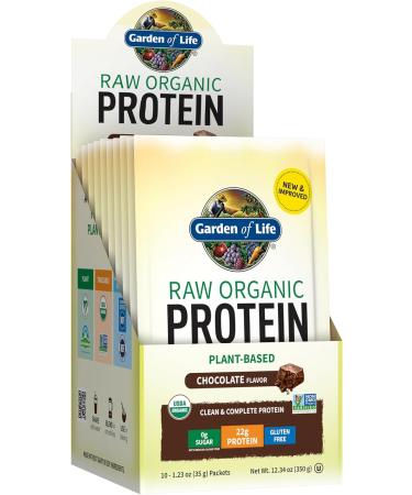 Garden of Life Raw Organic Protein Chocolate Powder Packets - 10 Servings
