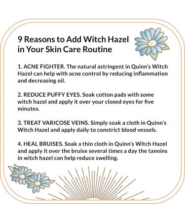 Quinns Alcohol-Free Witch Hazel with Aloe Vera 16oz - Unscented | Natural Skin Toner - Buy Online on GoSupps.com