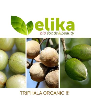 BIO Triphala Elikafoods ORGANIC 120 tablets of 500 mg Cleanses and detoxifies the colon Against constipation. Natural vegan and gluten free. Easy to take. Direct from the Himalayas - Buy Online on GoSupps.com